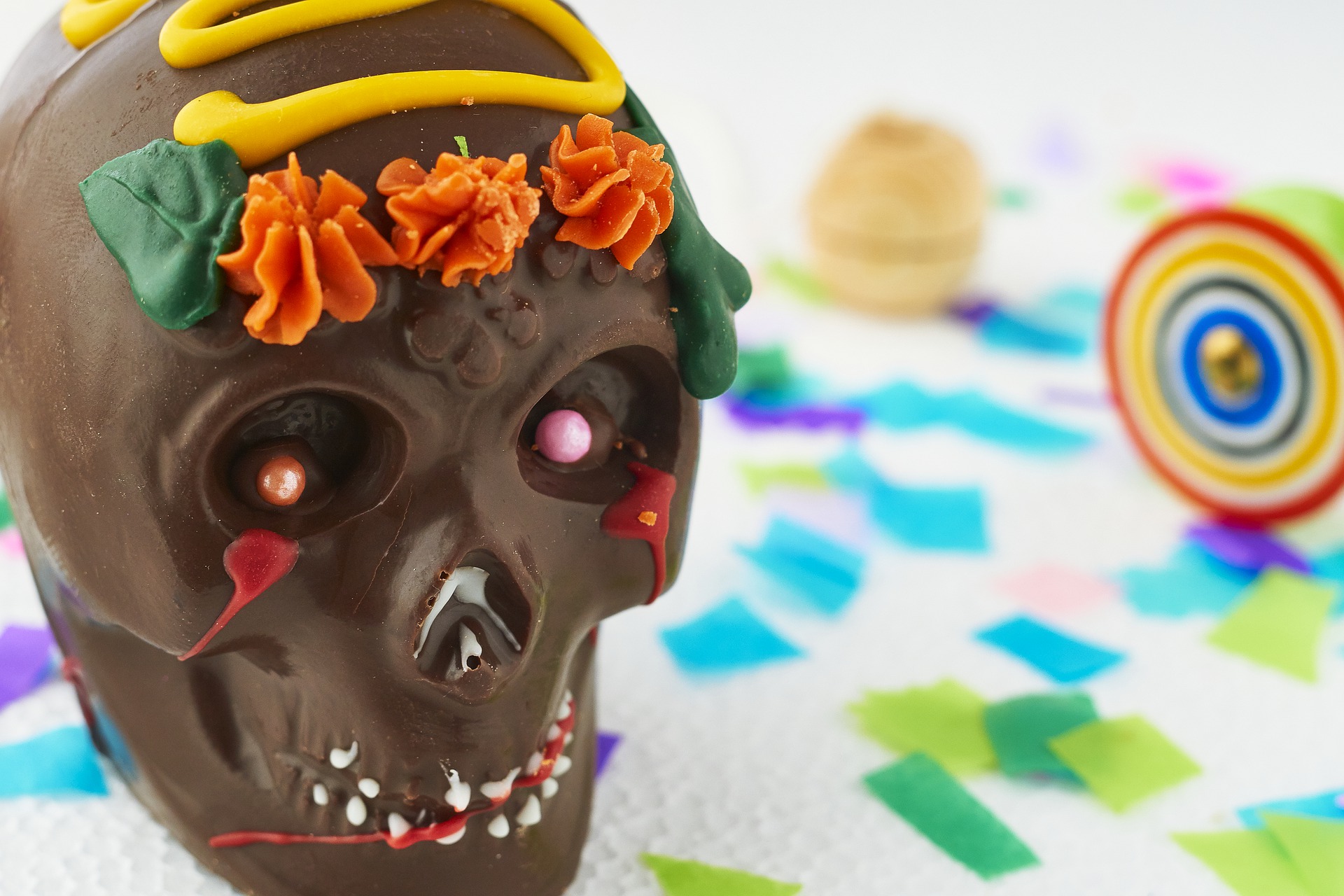 Calaveritas De Chocolate Para La Ofrenda Del Día De Muertos. Receta